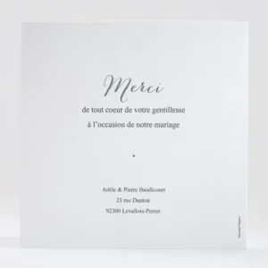 Remerciements mariage Moderne*Faire-part Elégant Outlet
