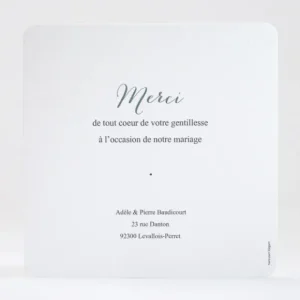 Remerciements mariage Moderne*Faire-part Elégant Outlet