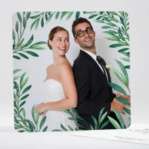 Remerciements mariage Passion vegetale*Faire-part Elégant Discount