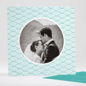 Remerciements mariage Pattern tendance vague*Faire-part Elégant Clearance
