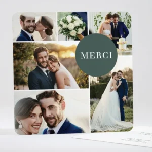 Remerciements mariage Pele-mele*Faire-part Elégant Online