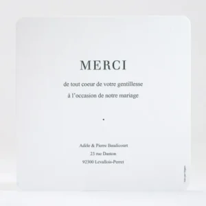 Remerciements mariage Pele-mele*Faire-part Elégant Online