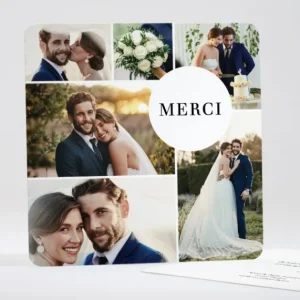 Remerciements mariage Pele-mele*Faire-part Elégant Online