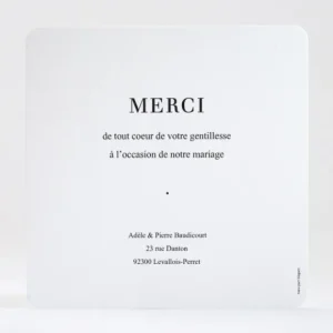 Remerciements mariage Pele-mele*Faire-part Elégant Online