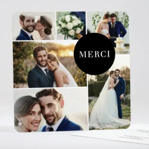 Remerciements mariage Pele-mele*Faire-part Elégant Online