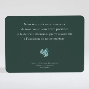 Remerciements mariage Petite aquarelle*Faire-part Elégant New