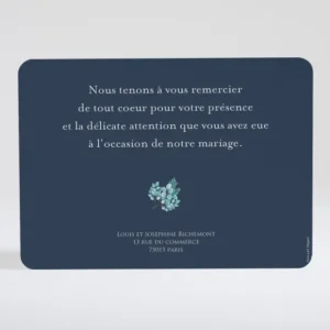 Remerciements mariage Petite aquarelle*Faire-part Elégant New