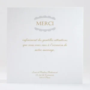 Remerciements mariage Petite dentelle*Faire-part Elégant New