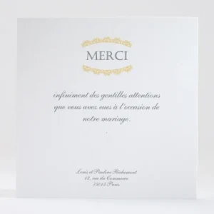 Remerciements mariage Petite dentelle*Faire-part Elégant New