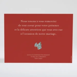 Remerciements mariage Petite aquarelle*Faire-part Elégant New