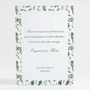 Remerciements mariage Provencal*Faire-part Elégant Online