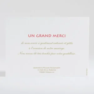 Remerciements mariage Retro*Faire-part Elégant Outlet