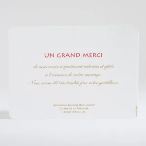 Remerciements mariage Retro*Faire-part Elégant Outlet