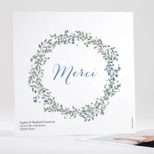 Remerciements mariage Ronde fleurie*Faire-part Elégant Fashion