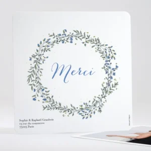 Remerciements mariage Ronde fleurie*Faire-part Elégant Fashion