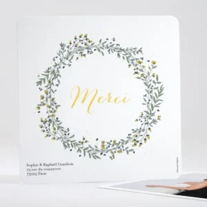 Remerciements mariage Ronde fleurie*Faire-part Elégant Fashion