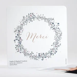 Remerciements mariage Ronde fleurie*Faire-part Elégant Fashion