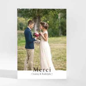 Remerciements mariage Serenade*Faire-part Elégant Best
