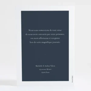 Remerciements mariage Simplement*Faire-part Elégant Sale