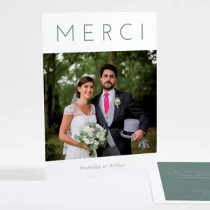 Remerciements mariage Simplement*Faire-part Elégant Sale