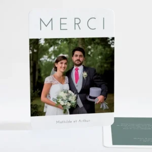 Remerciements mariage Simplement*Faire-part Elégant Sale