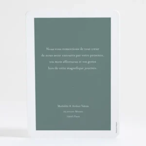 Remerciements mariage Simplement*Faire-part Elégant Sale