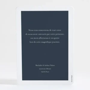 Remerciements mariage Simplement*Faire-part Elégant Sale