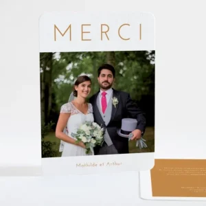 Remerciements mariage Simplement*Faire-part Elégant Sale