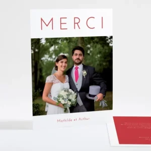 Remerciements mariage Simplement*Faire-part Elégant Sale