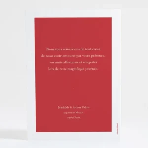 Remerciements mariage Simplement*Faire-part Elégant Sale