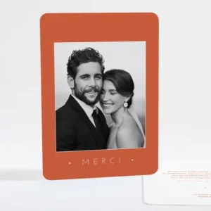 Remerciements mariage Sincerite*Faire-part Elégant Sale