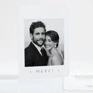 Remerciements mariage Sincerite*Faire-part Elégant Sale