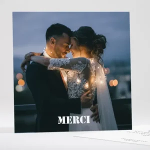 Remerciements mariage Symphonie*Faire-part Elégant Best