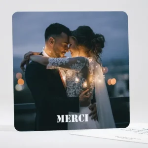 Remerciements mariage Symphonie*Faire-part Elégant Best