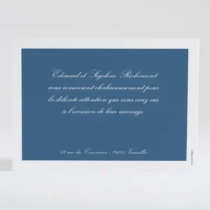 Remerciements mariage Tradi rectangle couleur*Faire-part Elégant Sale