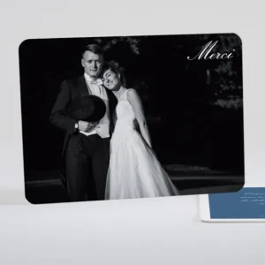 Remerciements mariage Tradi rectangle couleur*Faire-part Elégant Sale