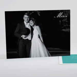 Remerciements mariage Tradi rectangle couleur*Faire-part Elégant Sale