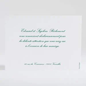 Remerciements mariage Traditionnel rectangle*Faire-part Elégant Clearance