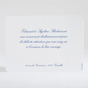 Remerciements mariage Traditionnel rectangle*Faire-part Elégant Clearance