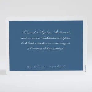 Remerciements mariage Tradi rectangle couleur*Faire-part Elégant Sale