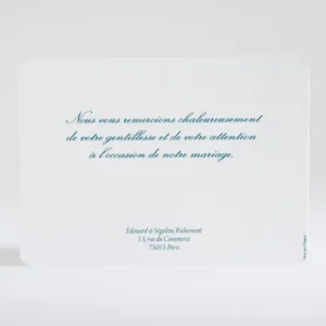 Remerciements mariage Traditionnel triptyque*Faire-part Elégant Clearance