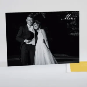 Remerciements mariage Tradi rectangle couleur*Faire-part Elégant Sale