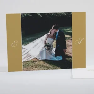 Remerciements mariage Tradi triptyque couleur*Faire-part Elégant New