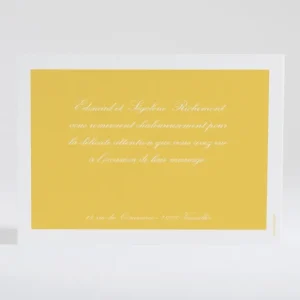 Remerciements mariage Tradi rectangle couleur*Faire-part Elégant Sale