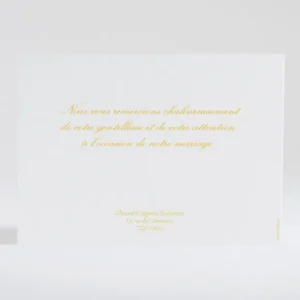 Remerciements mariage Traditionnel triptyque*Faire-part Elégant Clearance