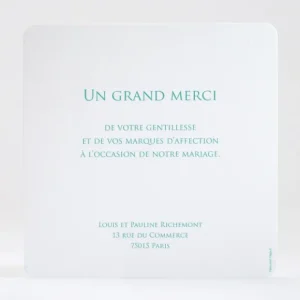 Remerciements mariage Triangles chics*Faire-part Elégant Sale