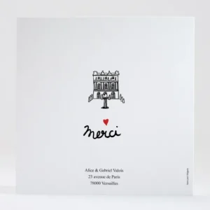 Remerciements mariage Un mariage a Versailles*Faire-part Elégant Clearance