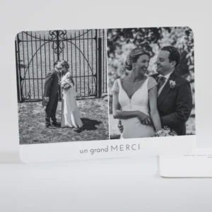 Remerciements mariage Un grand merci*Faire-part Elégant Fashion