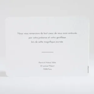 Remerciements mariage Un grand merci*Faire-part Elégant Fashion