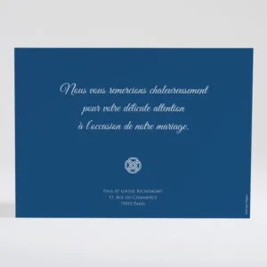 Remerciements mariage Uni & chic*Faire-part Elégant Clearance